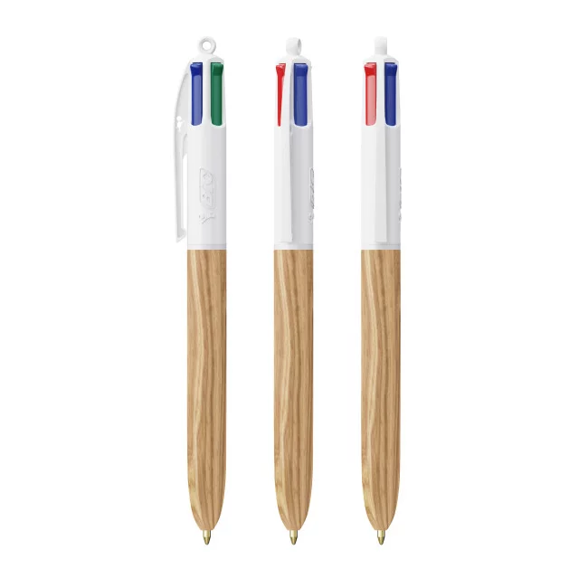 Stylo BIC ® 4 Couleurs Wood Style 