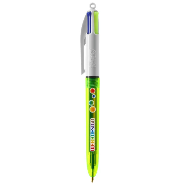 Stylo BIC ® 4 Couleurs Fluo Lanyard