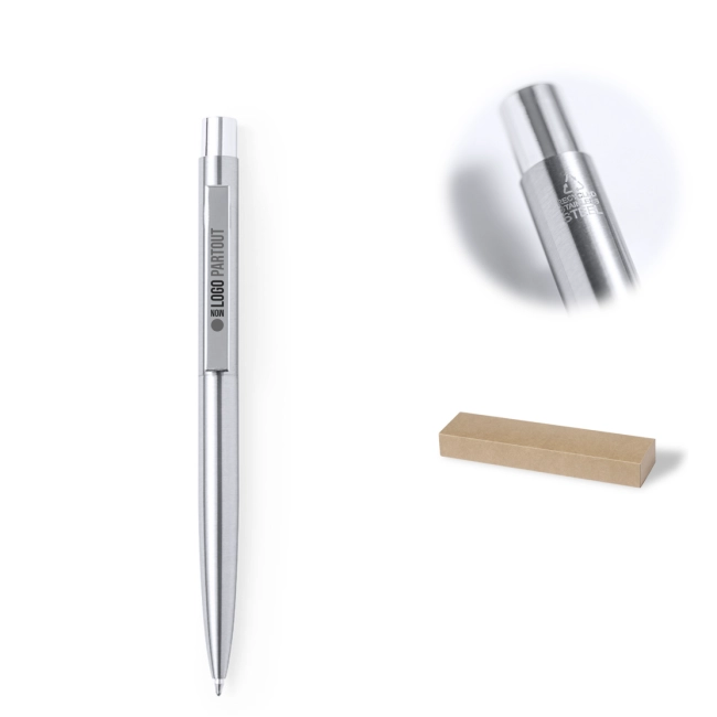 Stylo publicitaire en acier Wutax