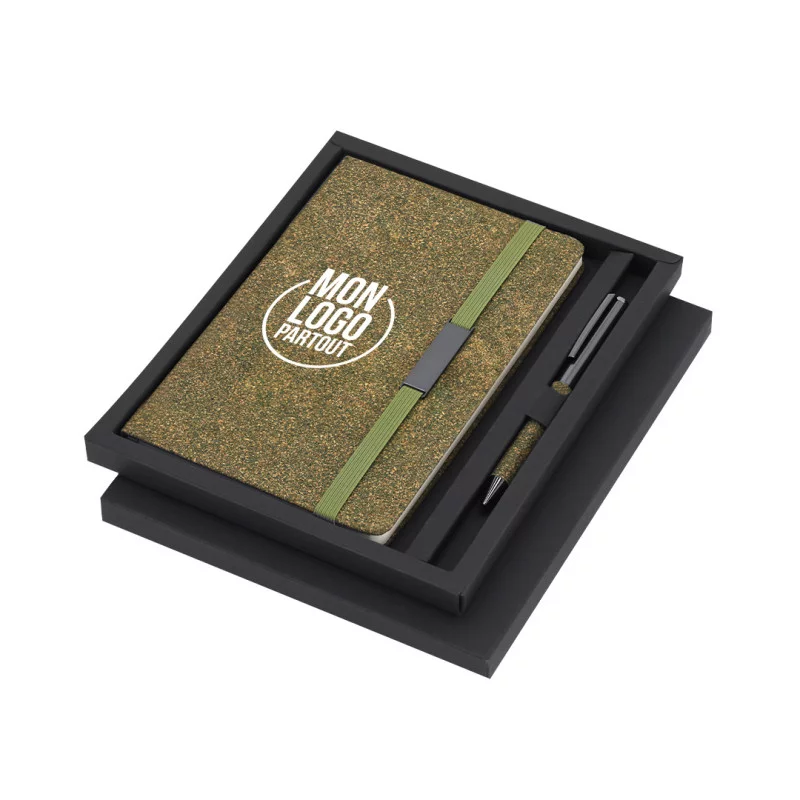 Coffret carnet et stylo personnalisés Malcon 
