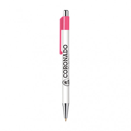 Stylo publicitaire personnalisable Astaire Chrome Stylo publicitaire personnalisable Astaire Chrome - Rose 7424
