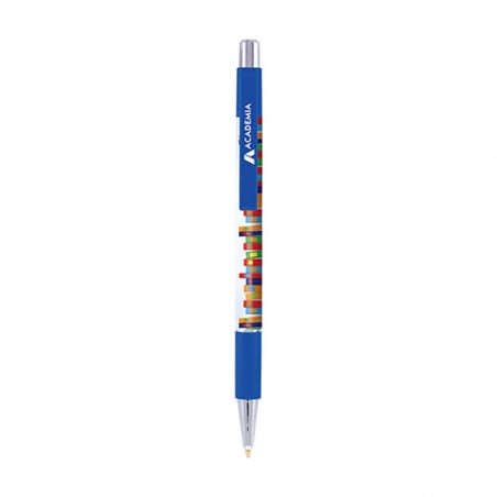 Stylo personnalisable Astaire grip chrome Stylo personnalisable Astaire grip chrome - Bleu 2728