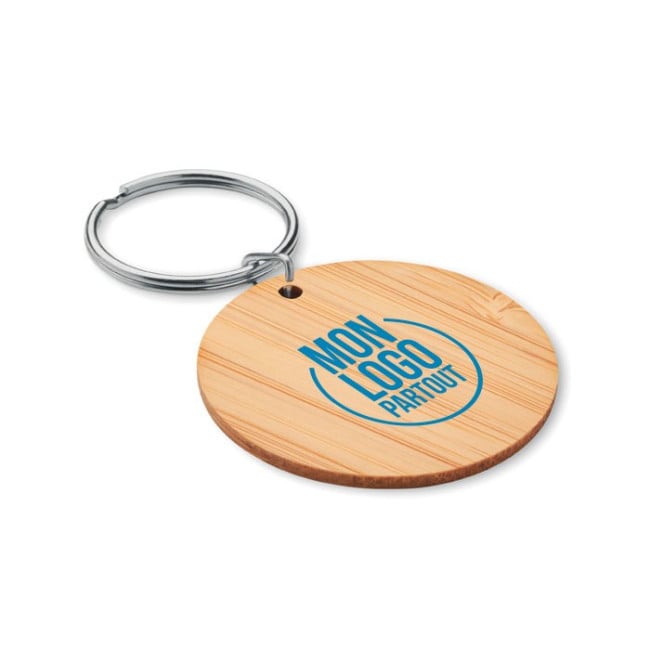 Porte-clés rond en bambou Roundboo
