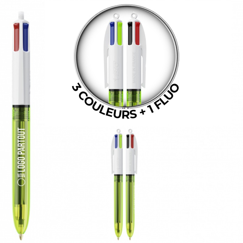 Stylo BIC ® 4 Couleurs Fluo - COUV