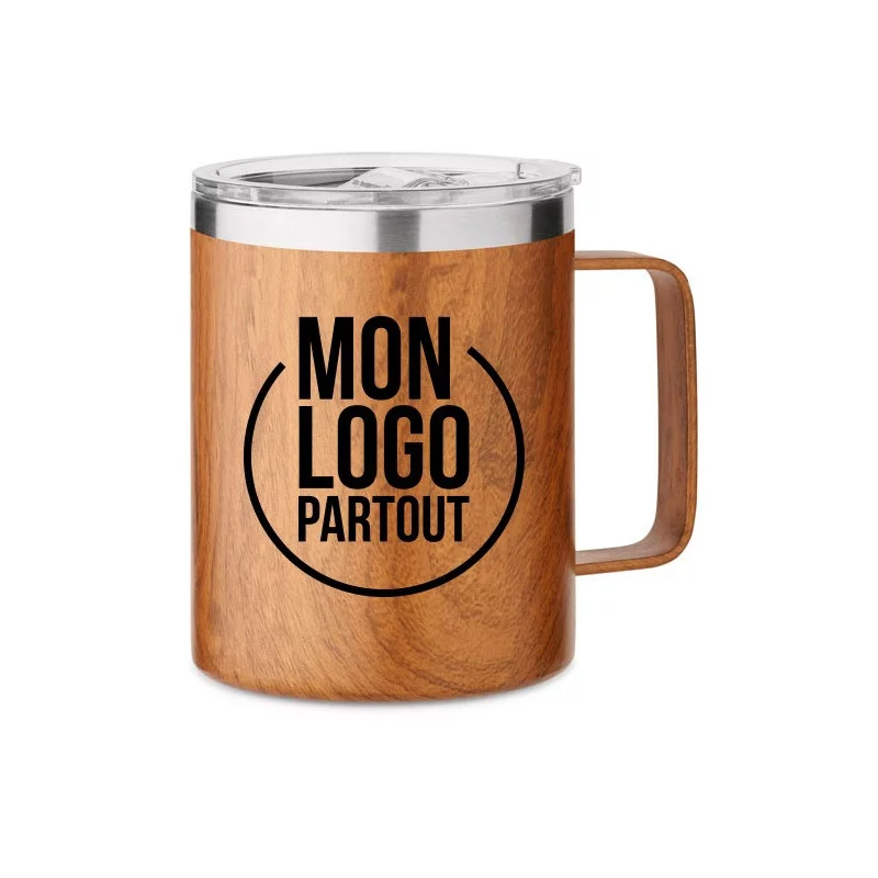 Mug en acier aspect bois...