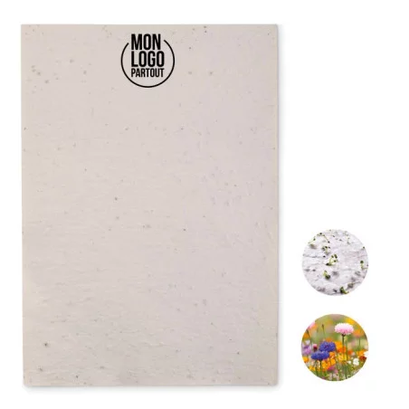 Feuille de papier recyclé à planter A5 Aside 