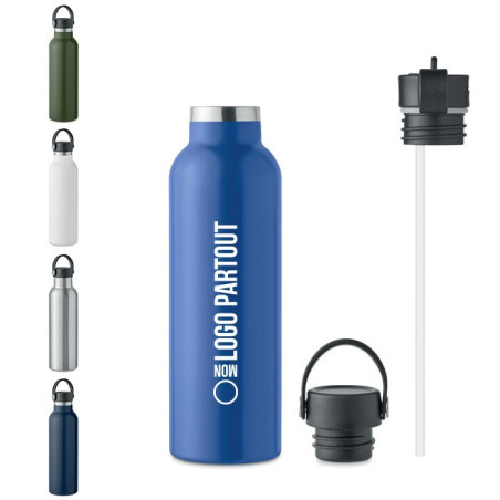 Bouteille à double paroi 2 bouchons Boali 700 ml 