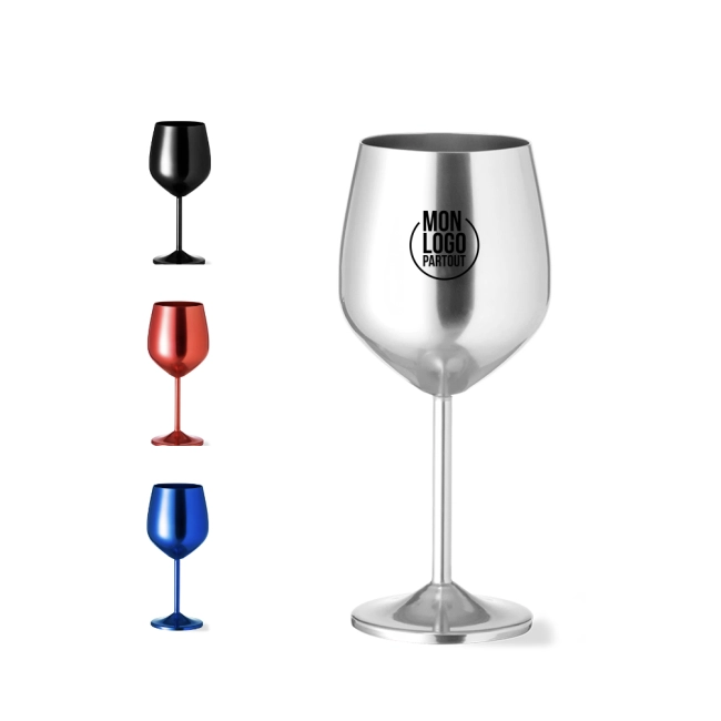 Verre à vin personnalisé en inox Arlene