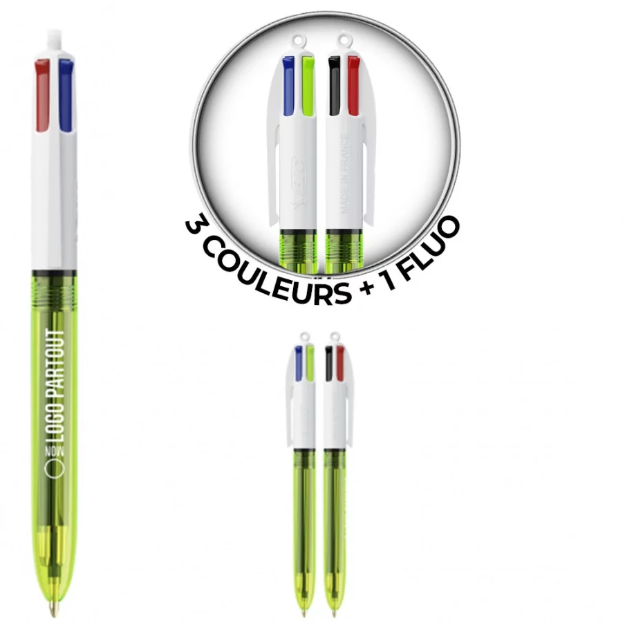 Stylo BIC ® 4 Couleurs Fluo - COUV
