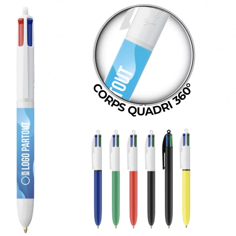Stylo BIC ® 4 Couleurs Quadri 360° - couv