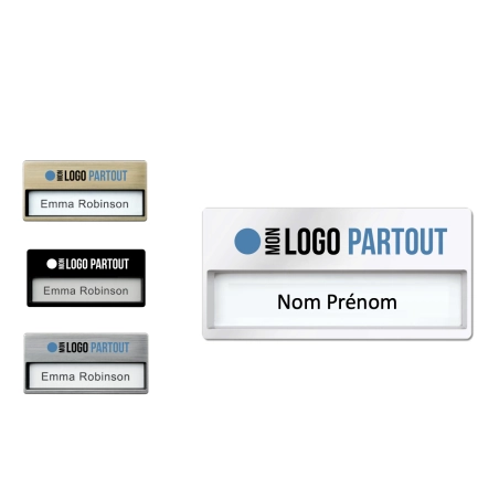Badge aimanté nominatif publicitaire 