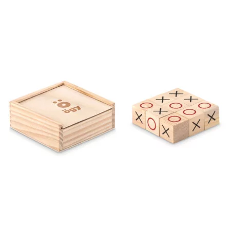 Jeu de Morpion en Bois Personnalisable 