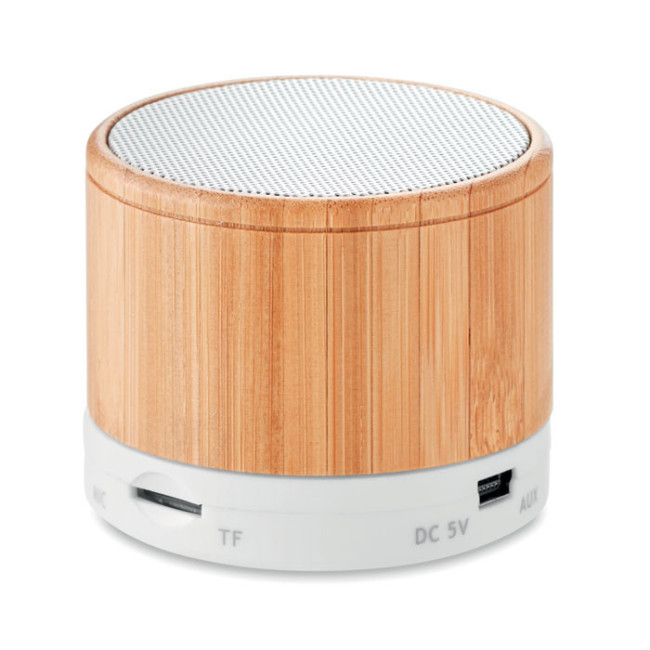 Enceinte Personnalisable Round Bambou 