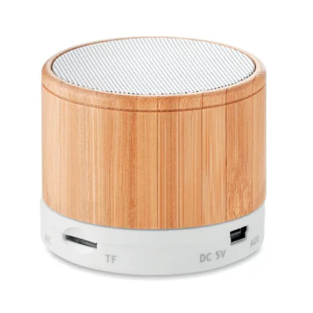 Enceinte Personnalisable Round Bambou 