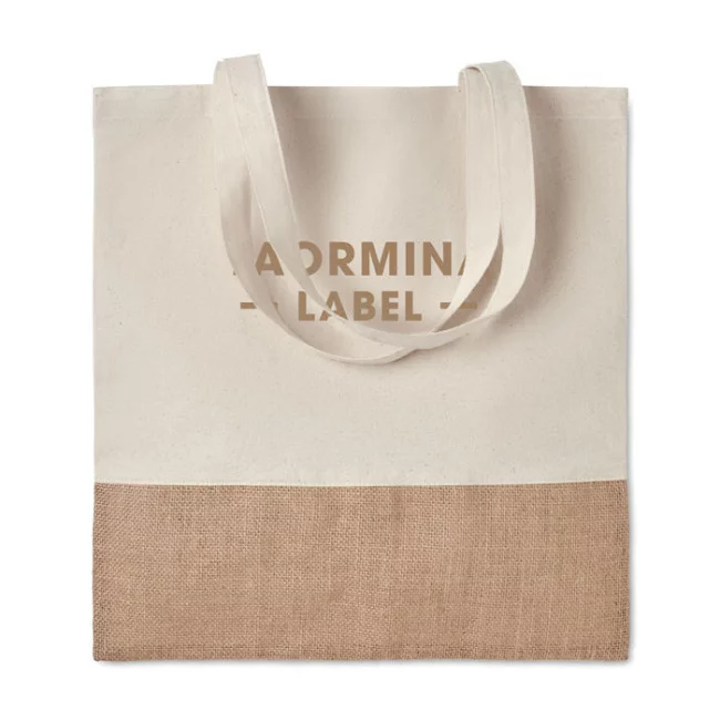 Tote Bag Coton / Jute Anses longues 
