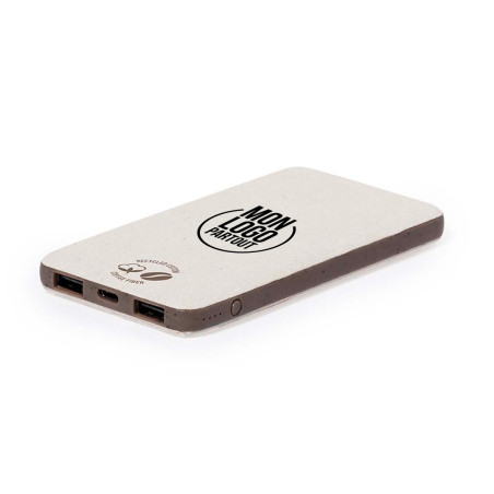 Powerbanks publicitaire en cosse de café Mayer 