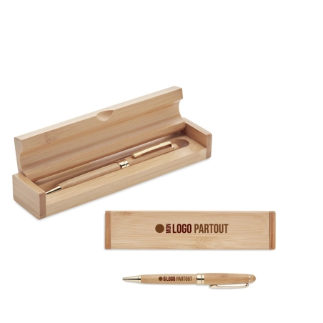 Coffret stylo bambou personnalisable ETNA 