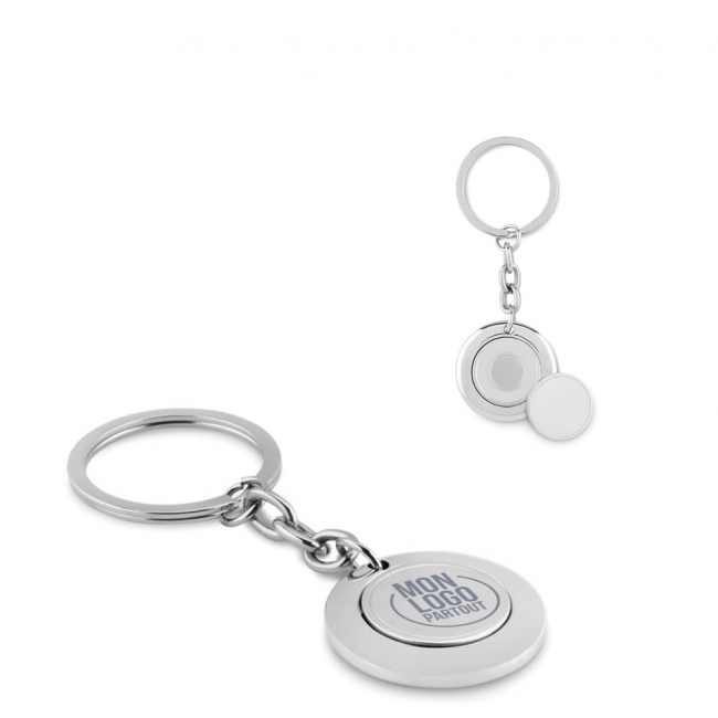 Porte-clés avec jeton aimanté Flat Ring 