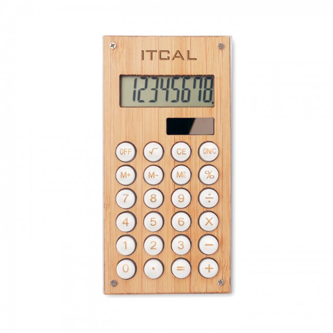 Calculatrice publicitaire bambou eight 
