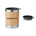 Gobelet en acier et bambou double paroi LOKKA 250 ml 