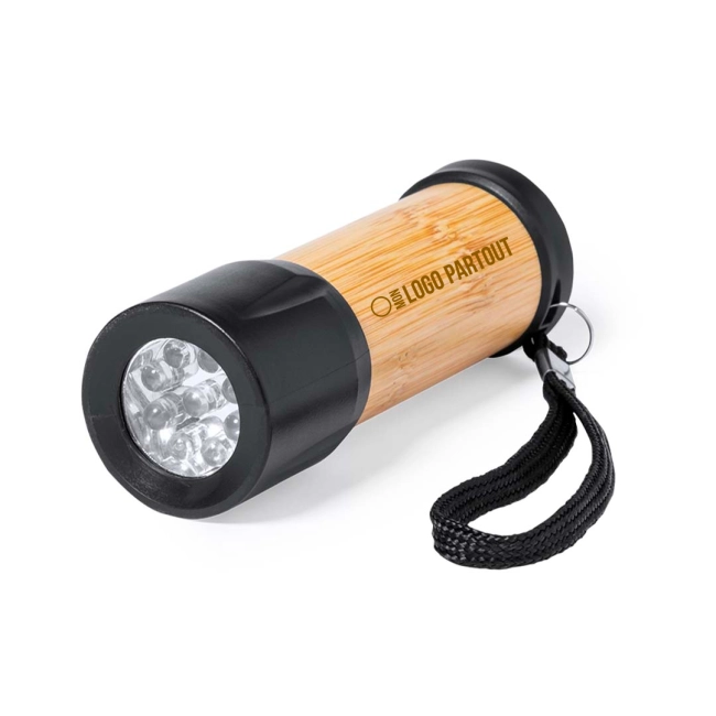 Lampe-torche publicitaire en bambou Freddie