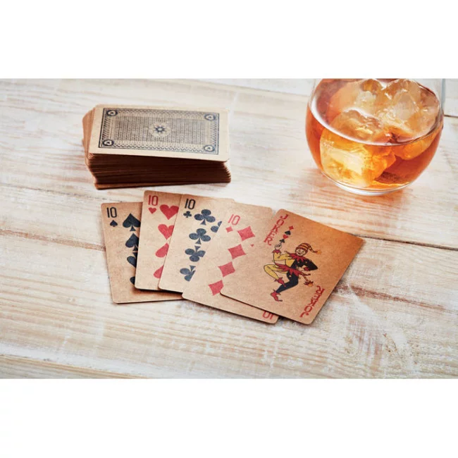 Jeu de 54 cartes publicitaire en papier recyclé