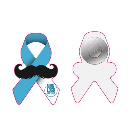 Pin's Ruban Movember personnalisable 