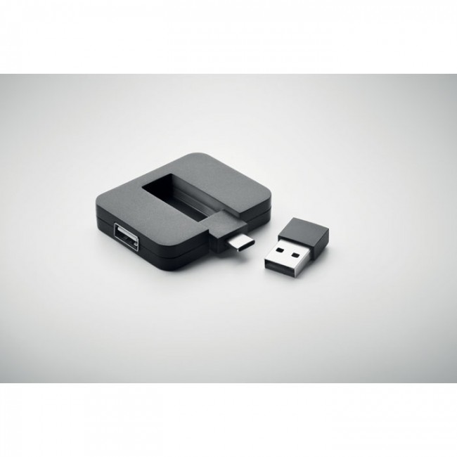 Hub USB 4 ports publicitaire Square-C 