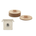 Lot de sous-verres en bambou publicitaire BAYIN 