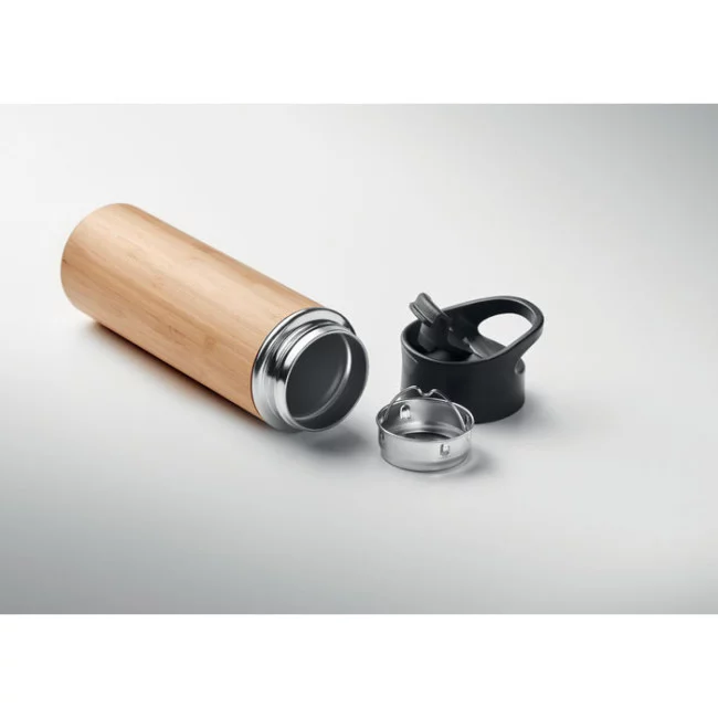 Bouteille à vide isolant en bambou Nanda 450 ml