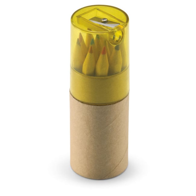 Set 12 crayons de couleurs publicitaire Lambut