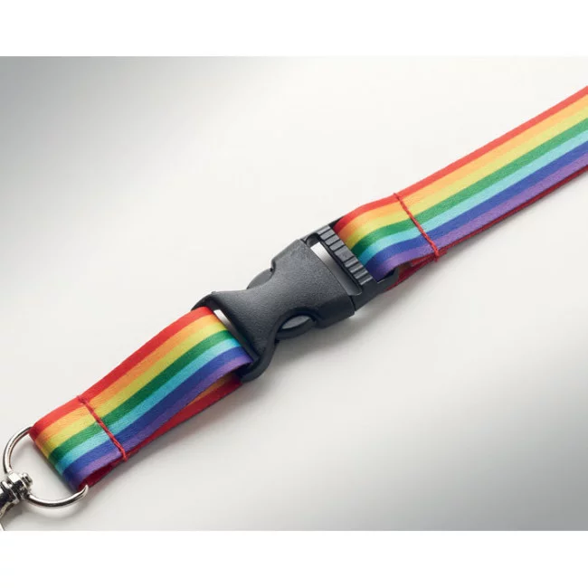 Tour de cou publicitaire en Rpet Bowyard Rainbow 