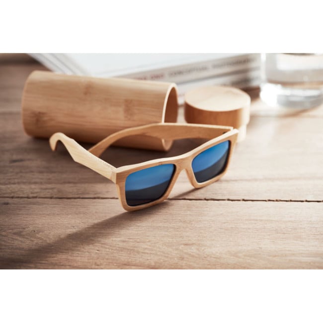 Lunettes de soleil bambou publicitaire Wanaka 