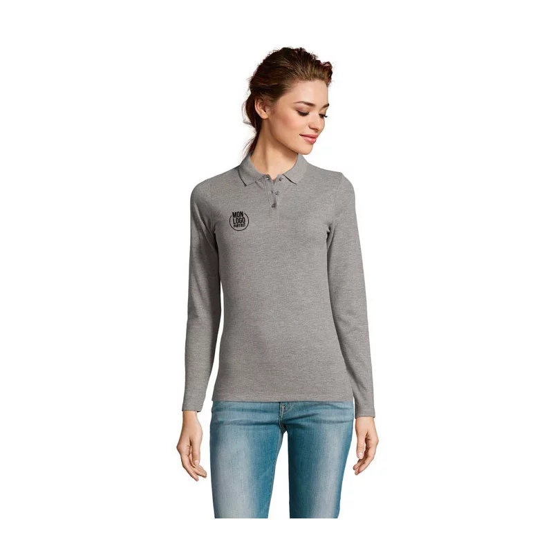 Polo manches longues femme...