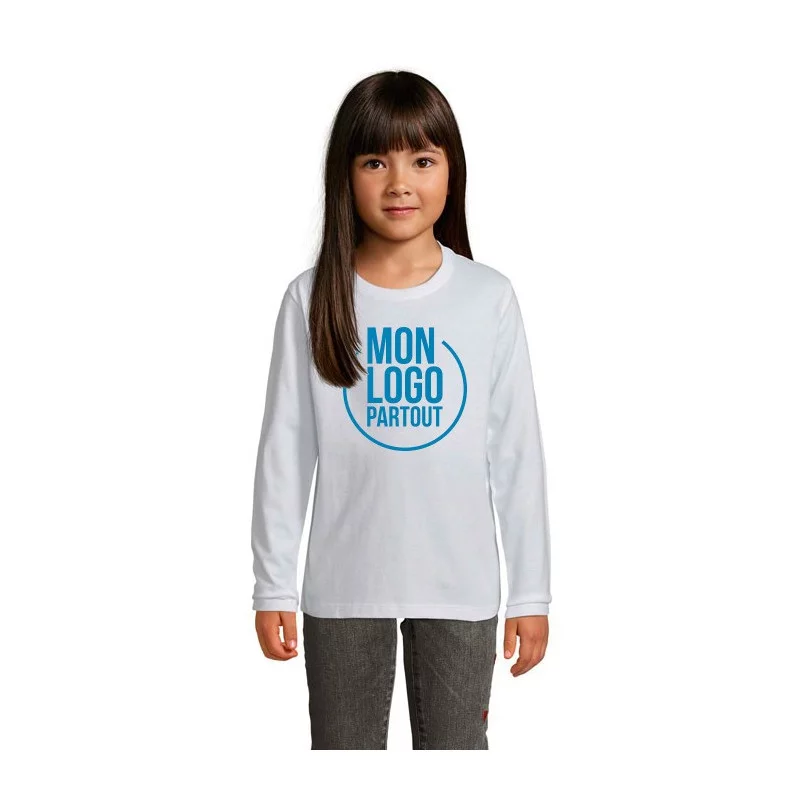 T-shirt publicitaire manches longues Imperial Enfant 