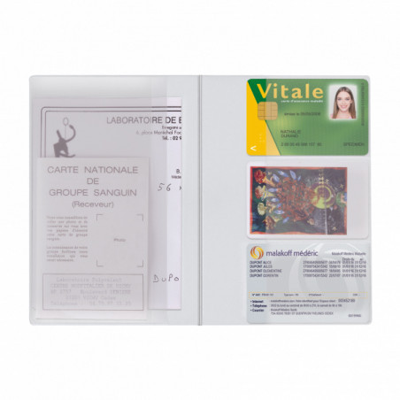 Pochette Santé Personnalisée Card PVC Pochette Santé Personnalisée Card PVC - Blanc Ouvert