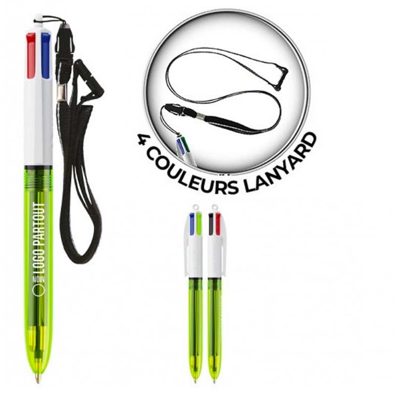 Stylo BIC ® 4 Couleurs Fluo...