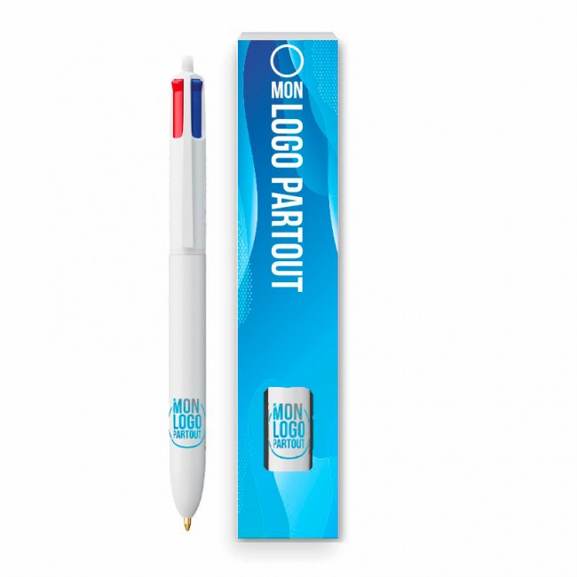Boîte personnalisable avec un stylo Bic ® 4 couleurs 