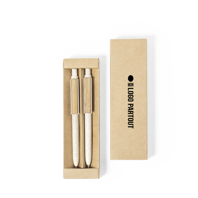 Set de deux stylos naturels Bruneok