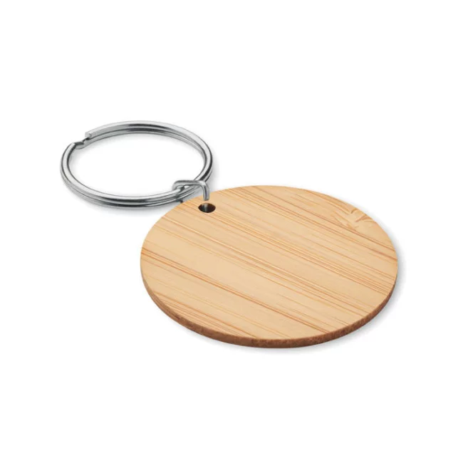 Porte-clés rond en bambou Roundboo