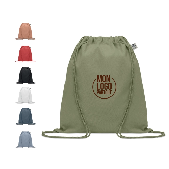Sac cordon en coton bio Yuki Colour
