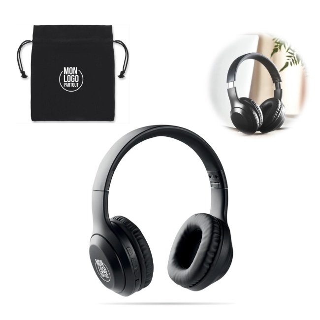 Casque pliable sans fil publicitaire Cleveland