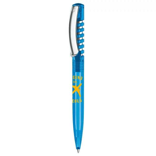 Stylo Personnalisé New Spring Clear Senator - Bleu Hexachrome Cyan Personnalisé Stylo Personnalisé New Spring Clear Senator Stylo Personnalisé New Spring Clear Senator - Bleu Hexachrome Cyan Personnalisé