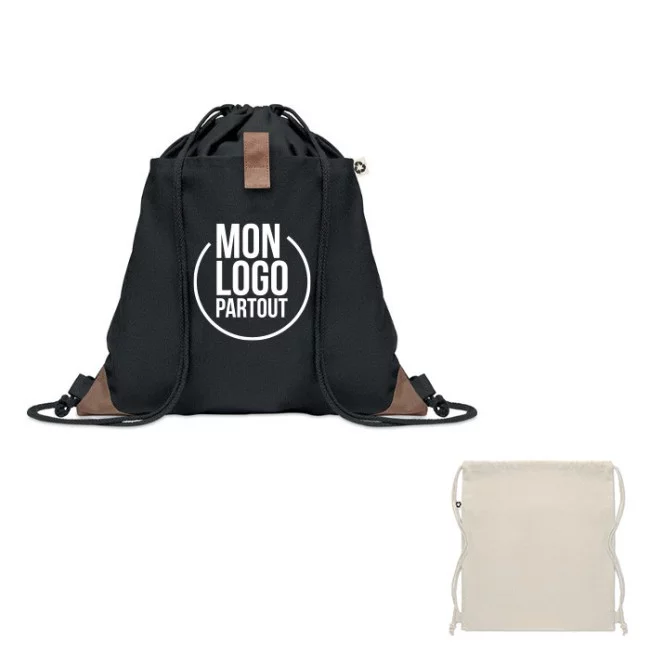 Sac à cordon en coton recyclé Panda Bag