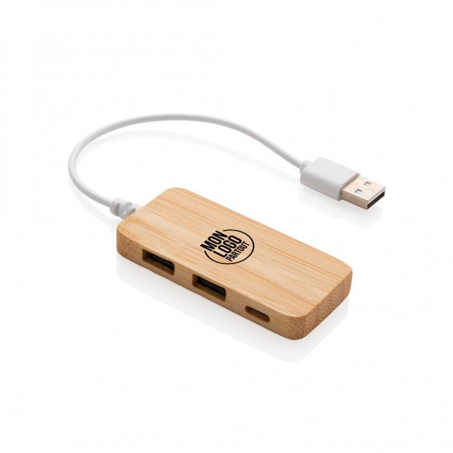 Hub USB personnalisable en bambou Joras 
