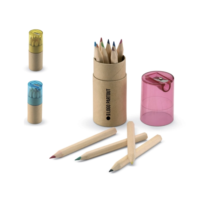 Set 12 crayons de couleurs publicitaire Lambut