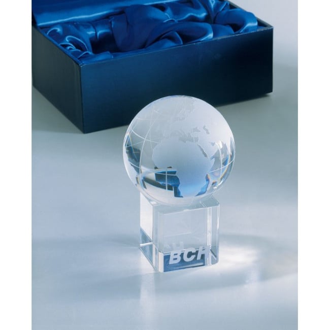 Trophée en verre Personnalisable Mundi