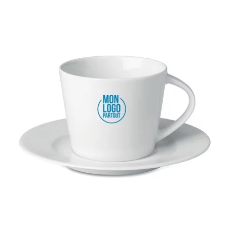 Set tasse Publicitaire Capuccino porcelaine 