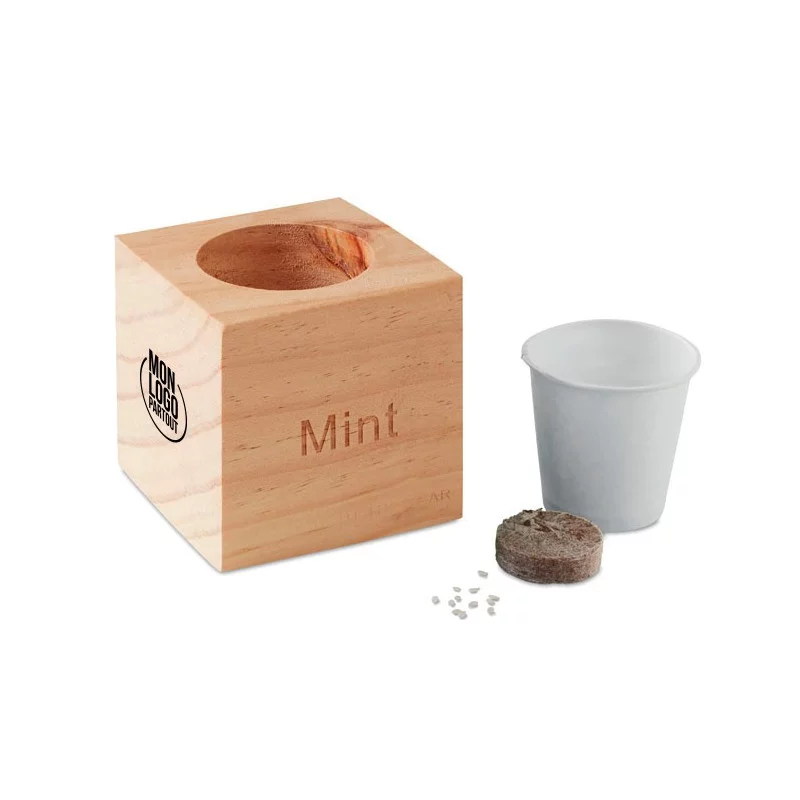 Pot en bois personnalisé GREEN