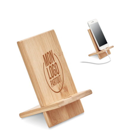 Support de téléphone publicitaire en bambou WHIPPY 